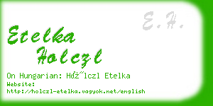 etelka holczl business card